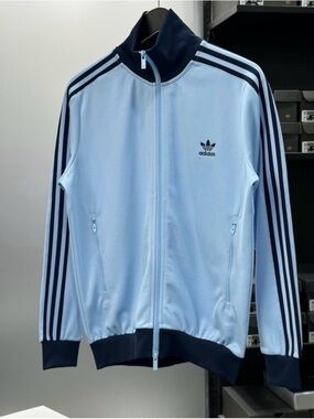 ✨Host pick✨Adidas Unisex Beckenbauer Light Blue Track Jacket NWOT